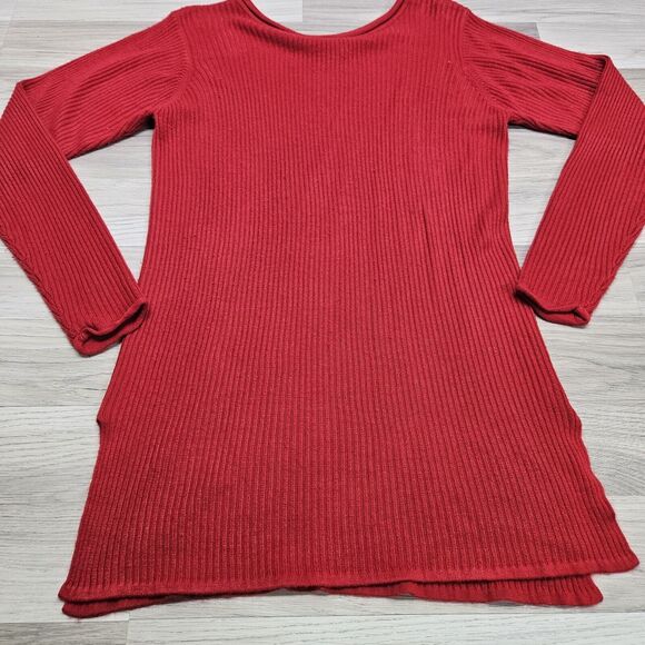 EXPRESS Tricot Womens Red Vintage Pullover Tunic Sweater Size XS - Picture 2 of 8